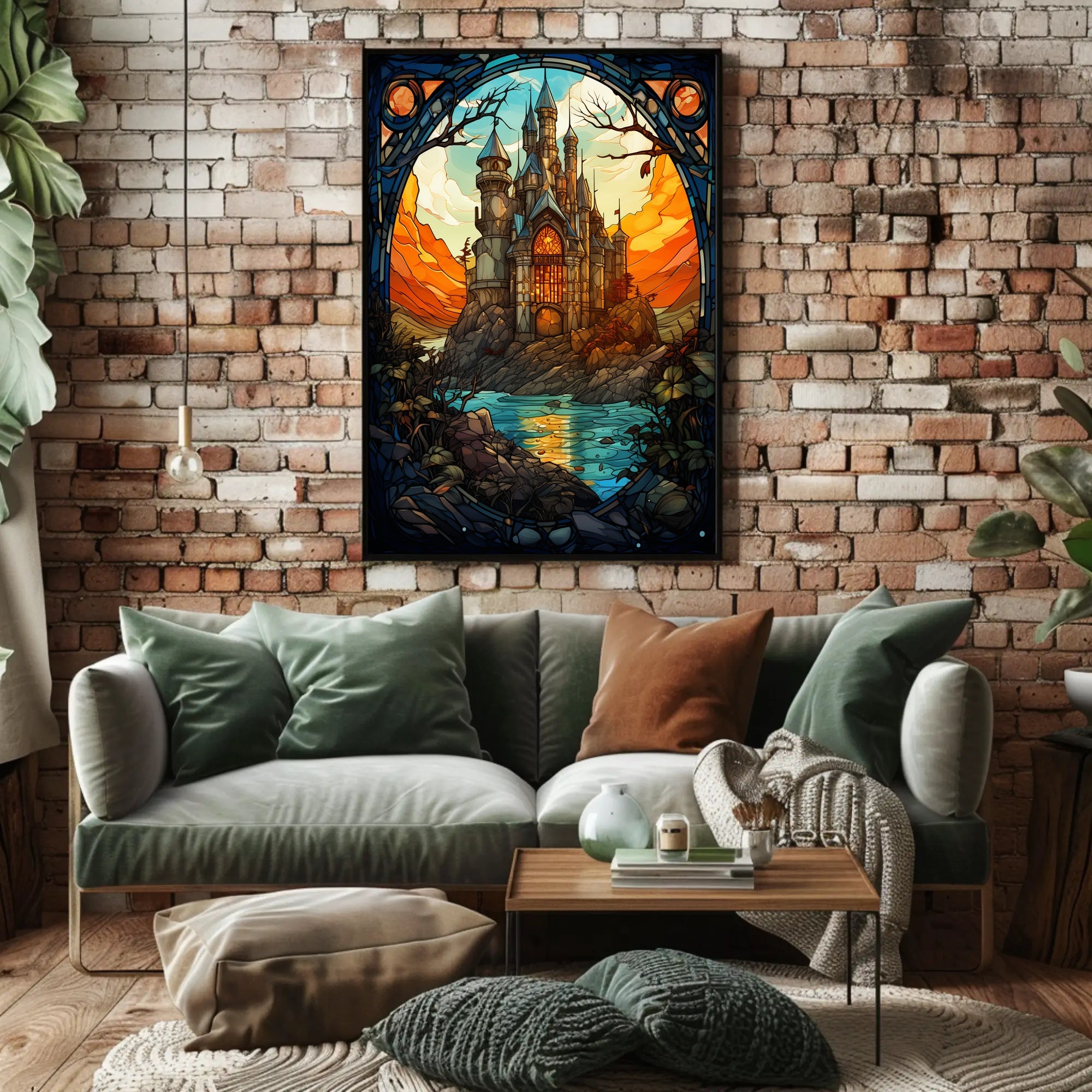 Enchanted Castle At Sunset Poster