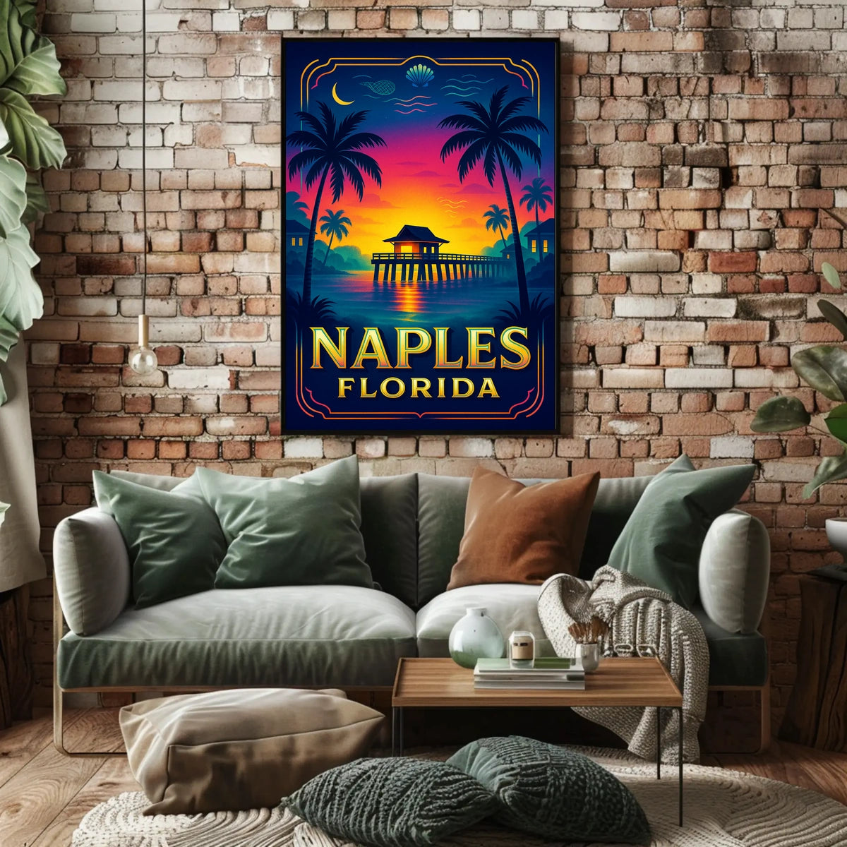 Naples, Florida Tropical Sunset Poster