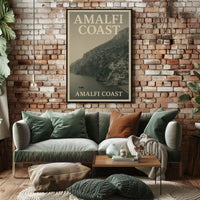 Amalfi Coast Poster Wall Art for Coastal Decor Lovers