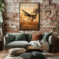 F-84 Thunderjet Lead Sled Poster PosterGoat