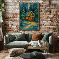 Cozy Winter Cabin Poster