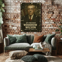 Woodrow Wilson 28th President of the United States Damaged Photograph Poster