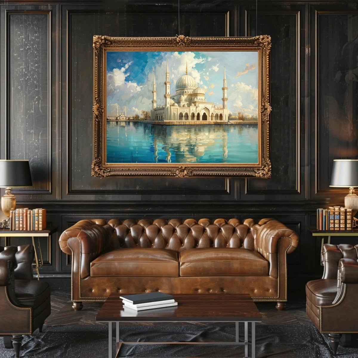 Majestic Mosque by the Water Poster