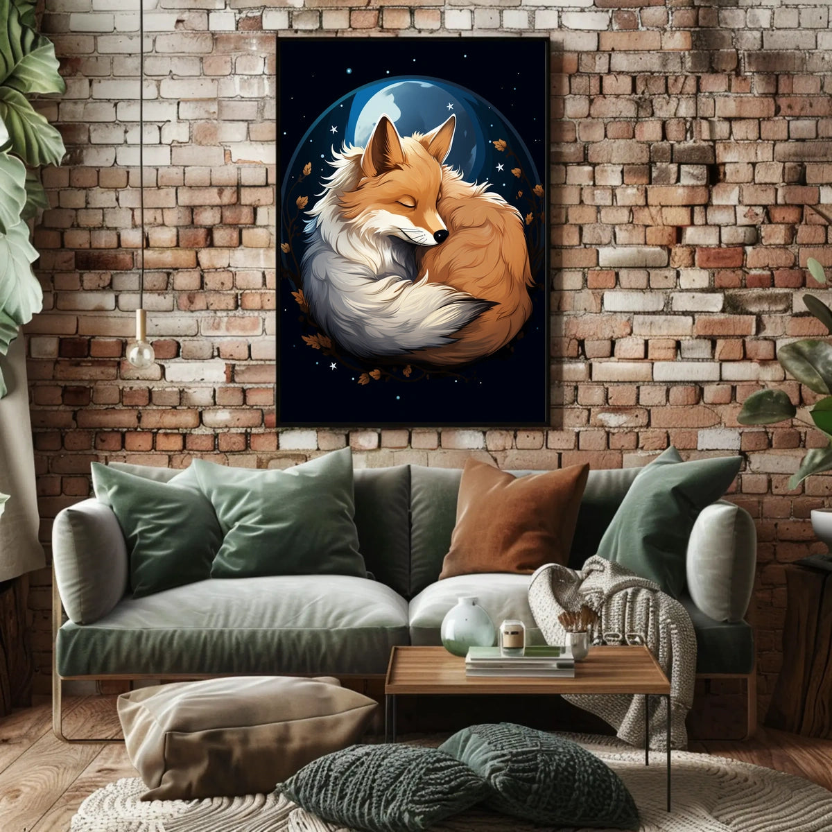 Moonlit Fox Poster