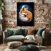 Moonlit Fox Poster