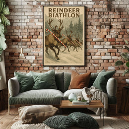 Reindeer Biathlon Poster