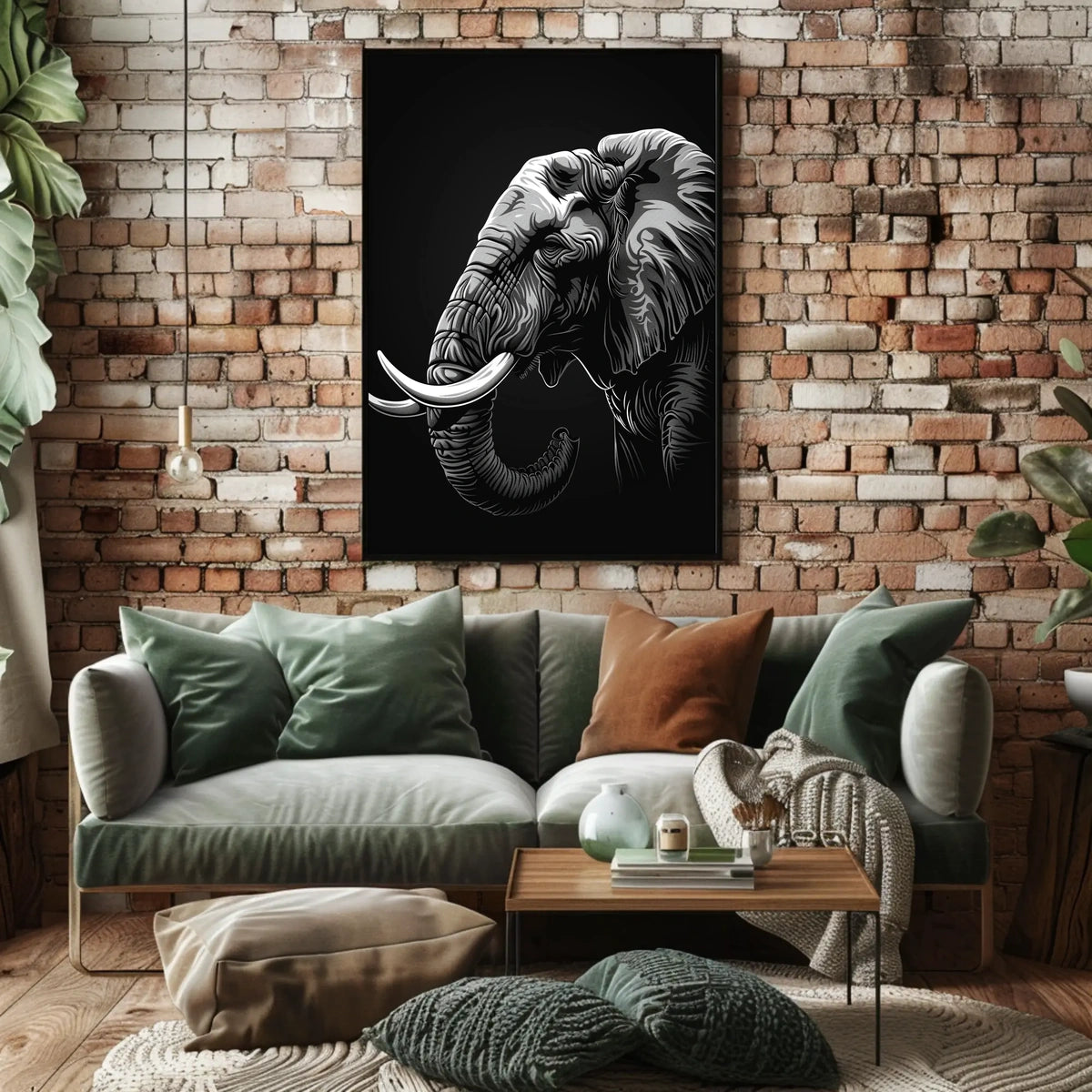 Majestic Elephant Illustration Poster