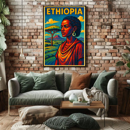 Ethiopia A Vibrant Tribute Poster