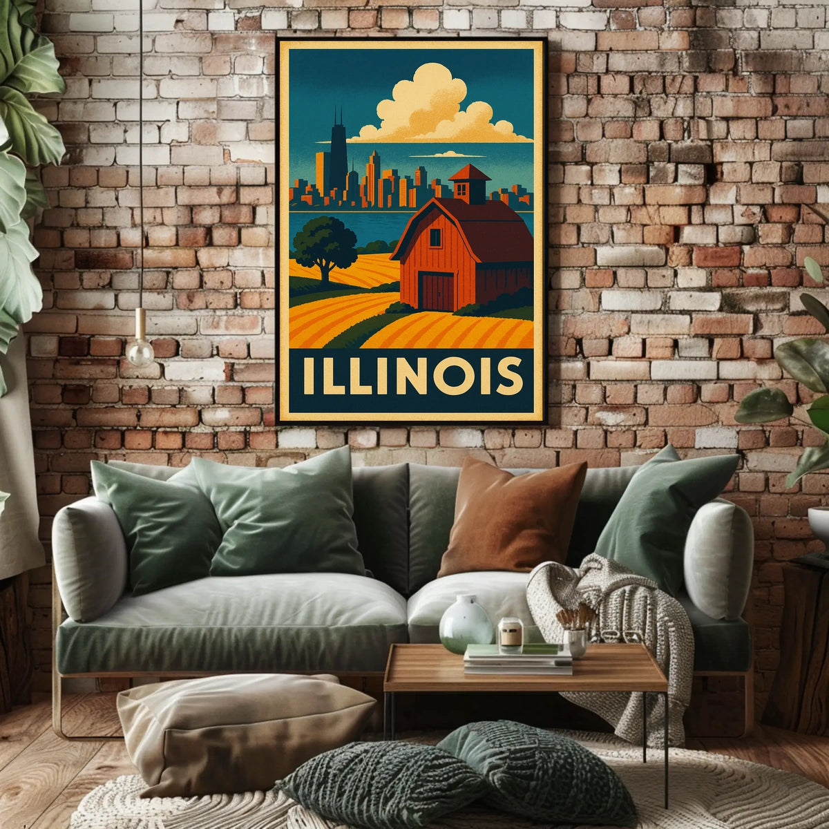 Illinois Landscape Poster