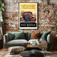 Opel Super 6 Advertisement Poster