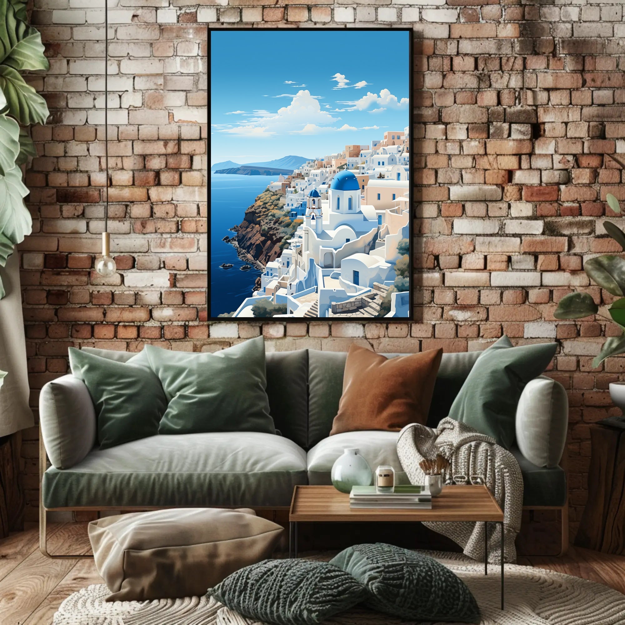 Santorini Serenity Poster PosterGoat