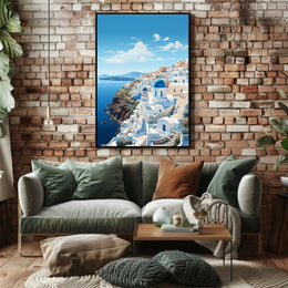 Santorini Serenity Poster PosterGoat