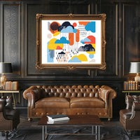The poster features an abstract design with a modern artistic style. The core Travel Poster
