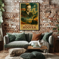 Herbert Hoover 31st President of the United States Layered Digital Collage Poster