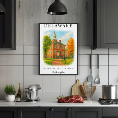 Delaware, Wilmington Signature Series Vintage Travel Poster
