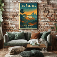 Vintage Los Angeles Travel Poster: City of Dreams