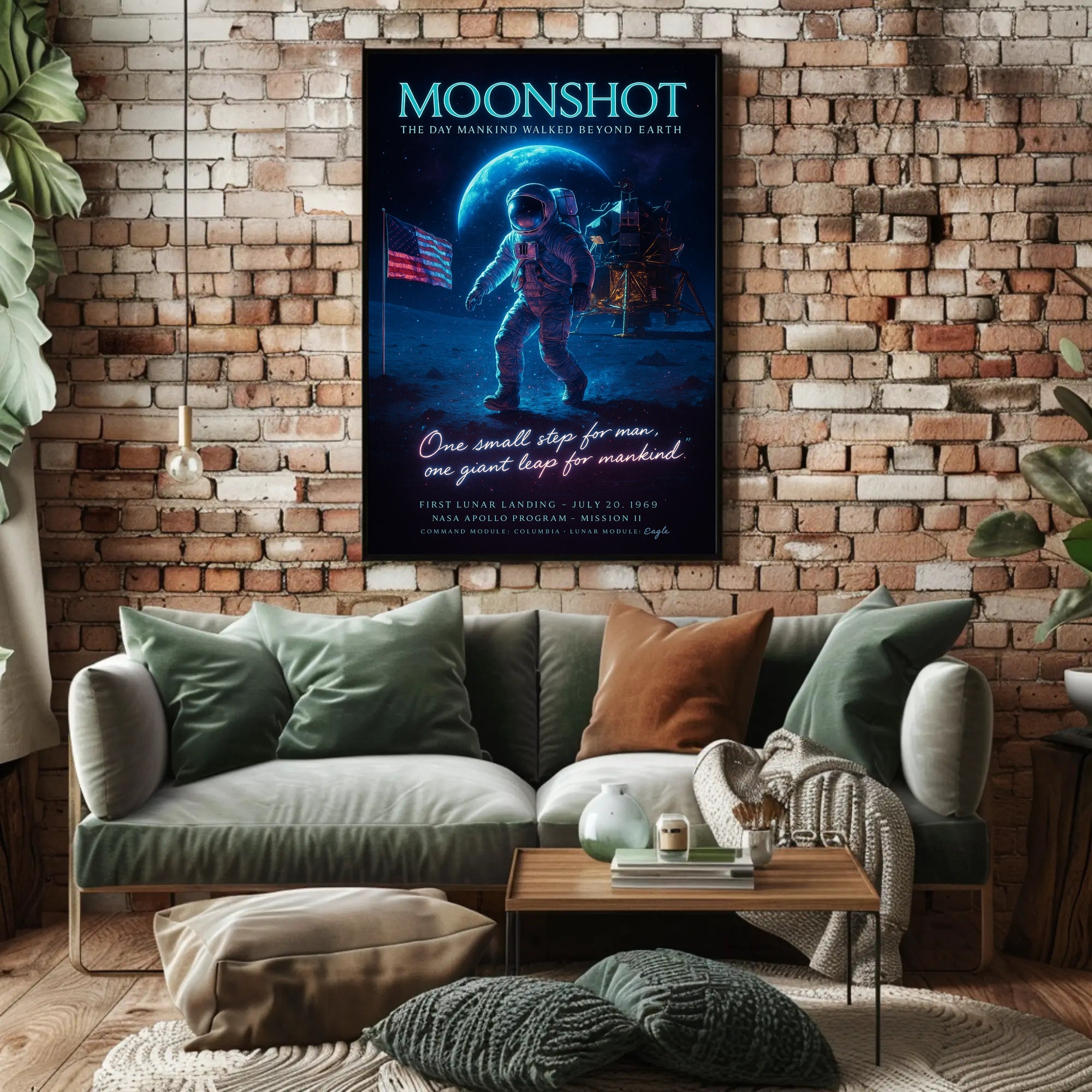 Moonshot – First Lunar Landing Poster PosterGoat