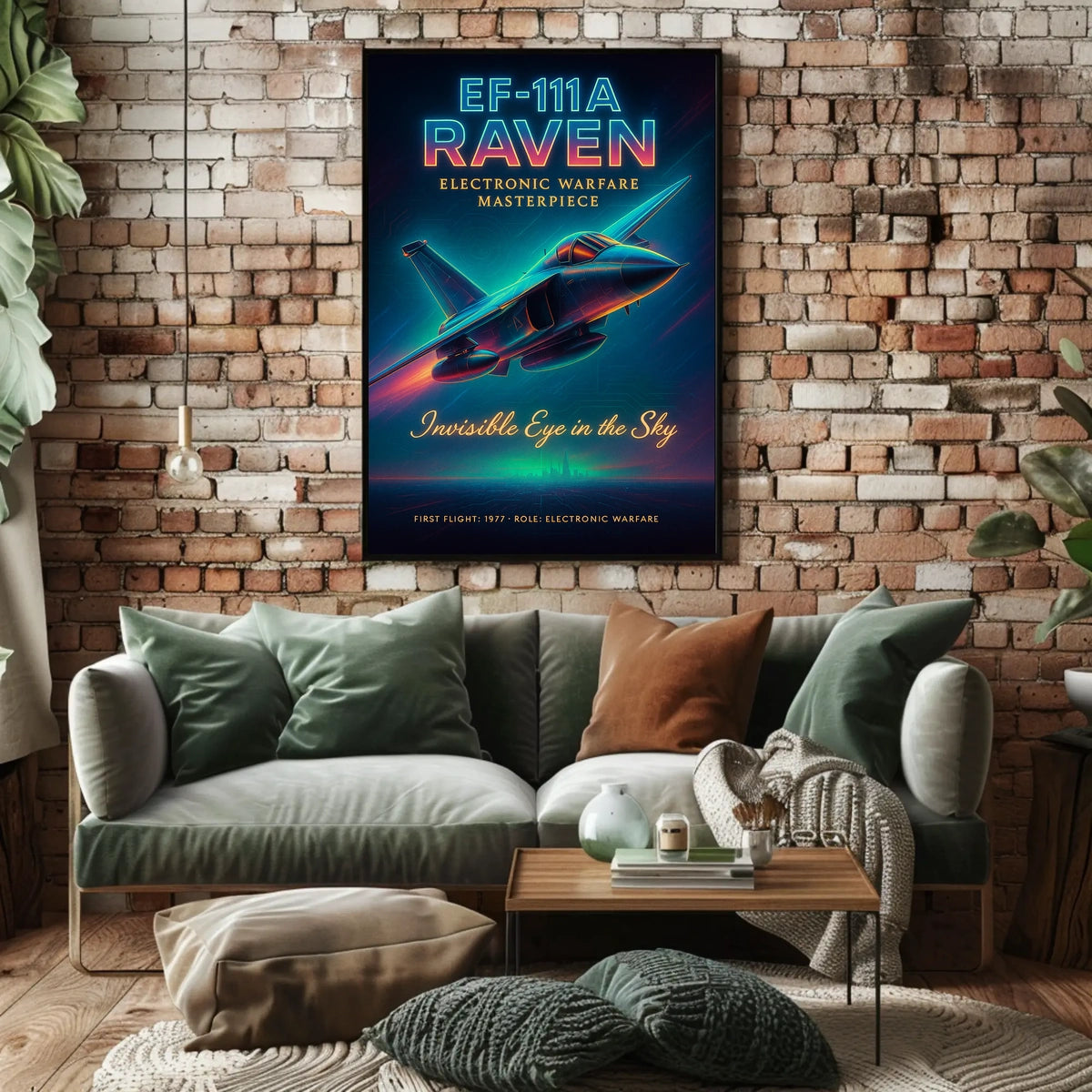 EF-111A Raven Retro-Futuristic Military Aviation Poster