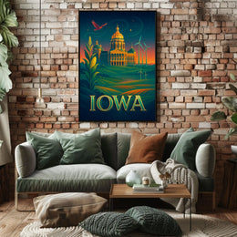 Iowa A Land of Heritage and Innovation Poster