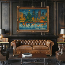 Winter Festivities in Detroit Poster