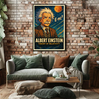 Einstein Relativity Vintage Educational Poster