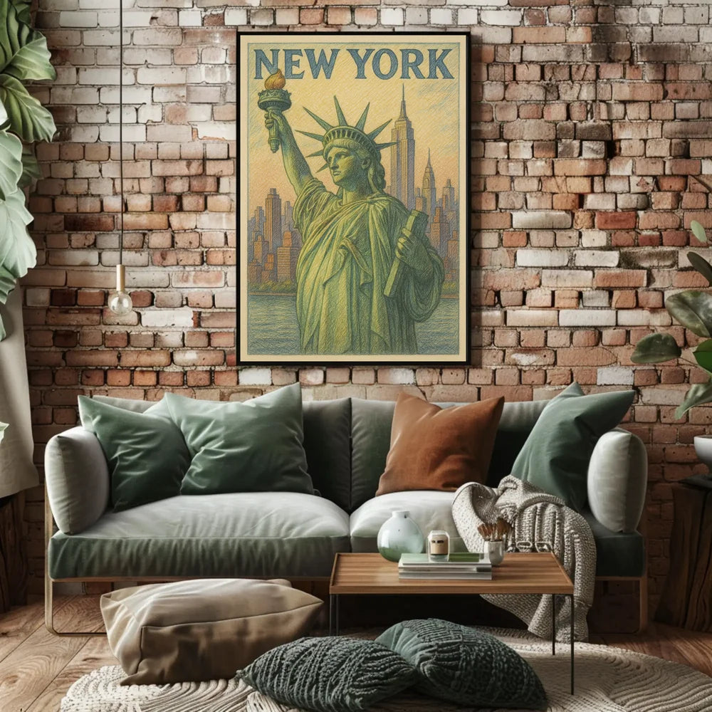 New York Poster Art Premium Museum Print For Living Rooms