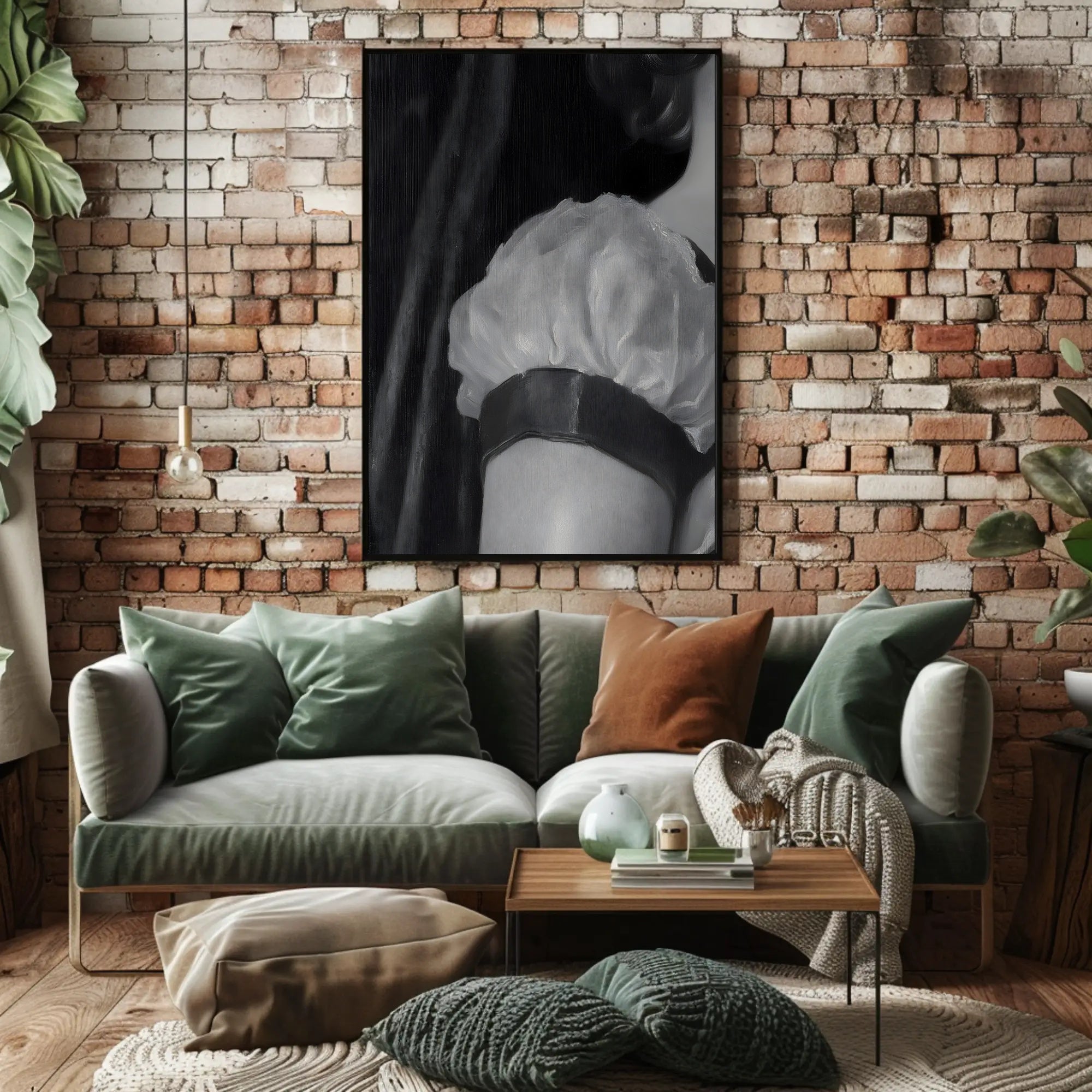 Vintage Close-Up Woman Shoulder Artistic Poster PosterGoat