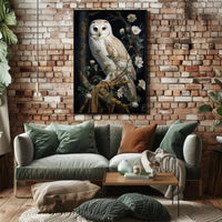 Majestic Owl In Bloom Poster PosterGoat