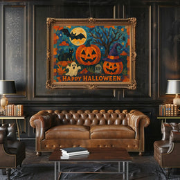 Halloween Urban Nightscape Cinematic Poster