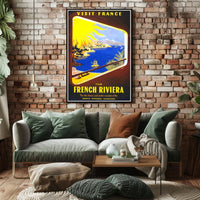 Visit France The French Riviera Poster