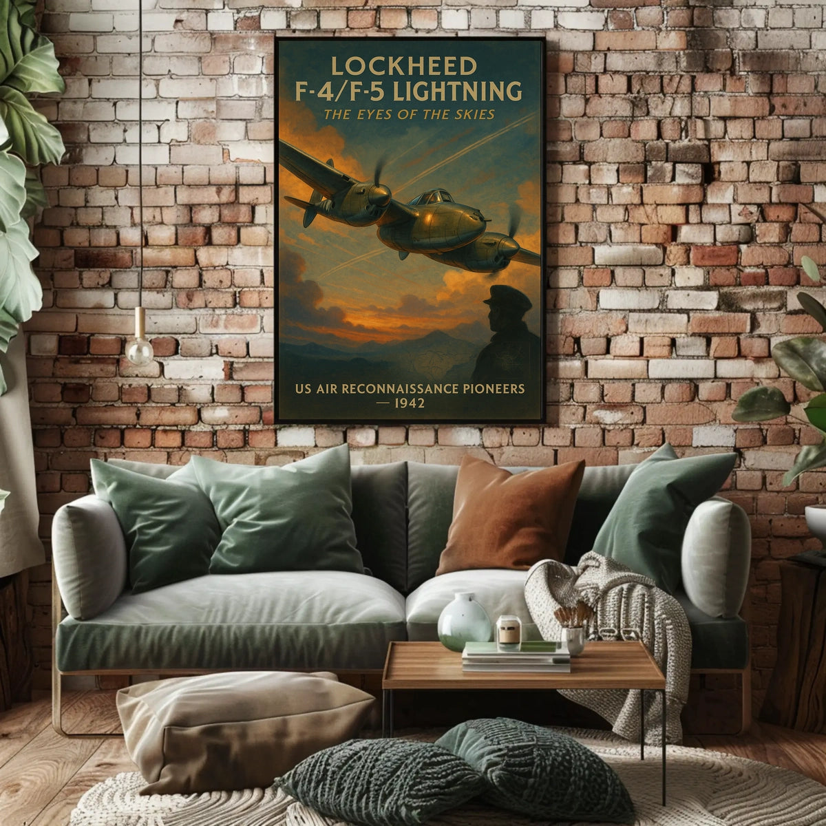 Lockheed F-4F-5 Lightning The Eyes of the Skies Poster