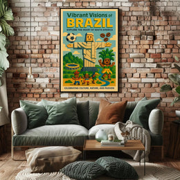 Vibrant Visions Of Brazil Poster