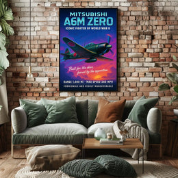 Mitsubishi A6M Zero Iconic Fighter Poster
