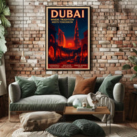 Dubai Poster Where Tradition Meets Tomorrow Home Wall Art