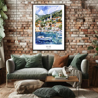 Picturesque Hvar Island Coastal Scene Travel Poster PosterGoat
