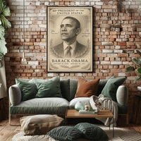 Barack Obama 44th President Sketch Poster Art Print PosterGoat