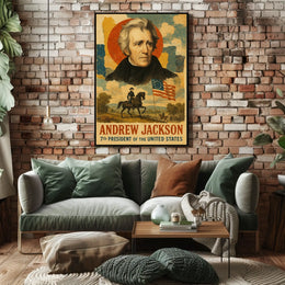Andrew Jackson 7th President of the United States Layered Digital Collage Poster