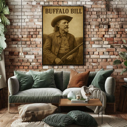 Legendary Western Hero Captivates in American Historical Poster