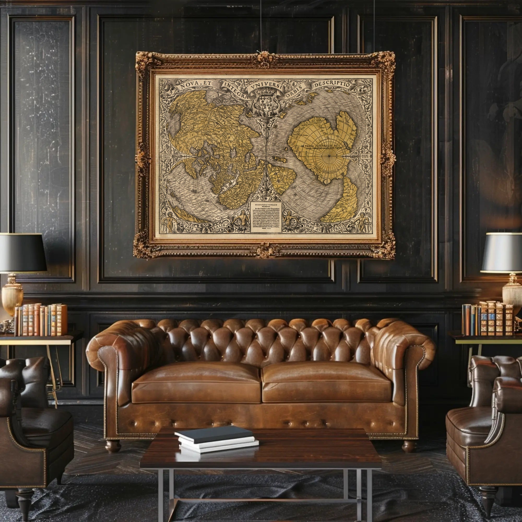 world map created by Oronce Fine in 1531 poster