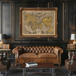 world map created by Oronce Fine in 1531 poster