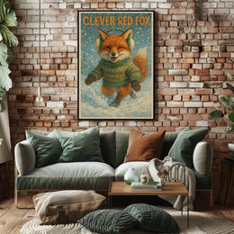 Clever Red Fox Poster