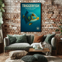 Triggerfish Marine Fish Of The Reef Poster