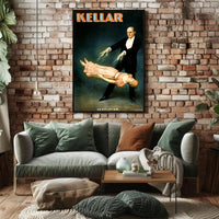 Kellar Classic Levitation Magic Show Vintage Artistic Poster