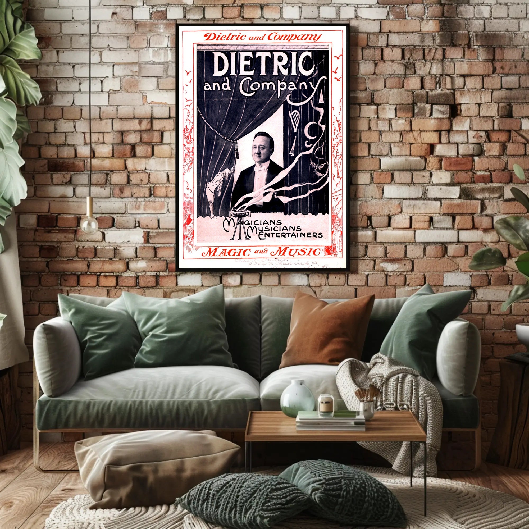 Dietric and Company Vaudeville Vintage Advertisement Poster