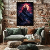 Enchanted Castle Under A Blood Moon Poster