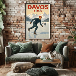 Davos 1913 Winter Sports Poster PosterGoat