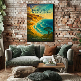 Dhofar Coastal Beauty: Abstract Art Travel Poster