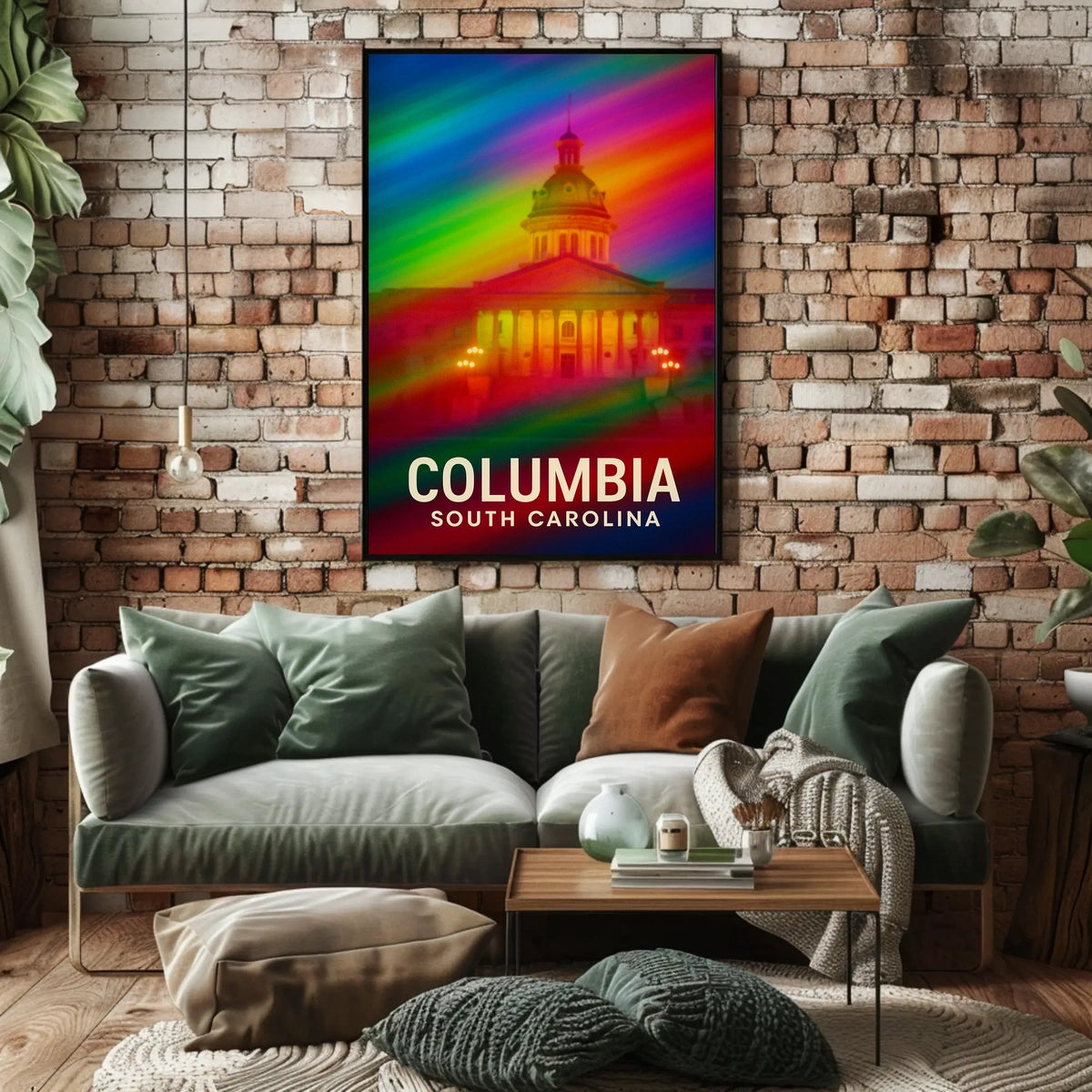 Columbia South Carolina Vibrant Pop Art Poster
