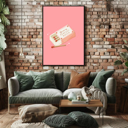 Perfect Match Romantic Whimsical Modern Illustration Poster PosterGoat