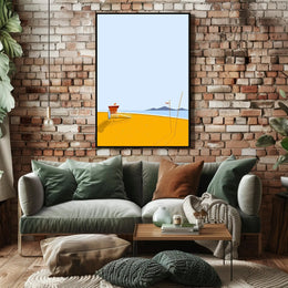 Tranquil Beach Scene Poster PosterGoat